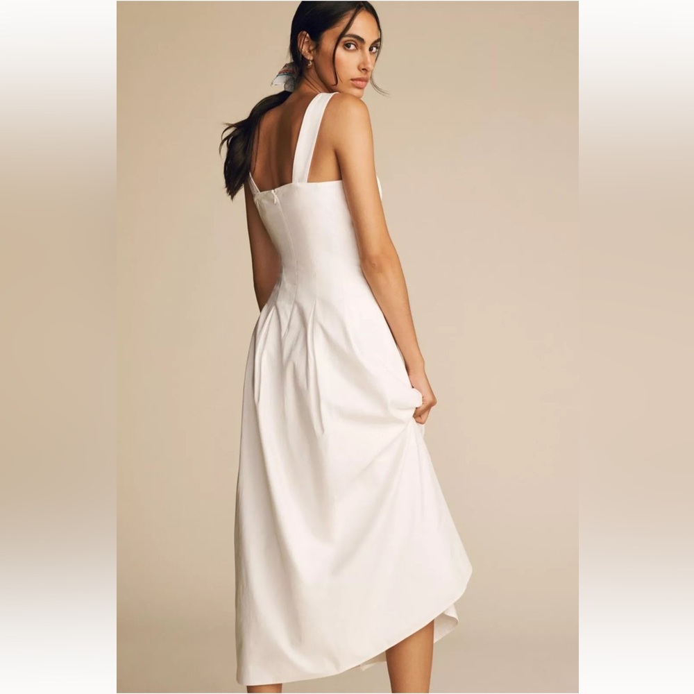 NWT Reformation Mika Midi dress white size 12 - Picture 4 of 5